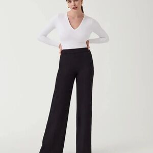 Spanx The Perfect Pant, Wide Leg #20385Q Black - Petite